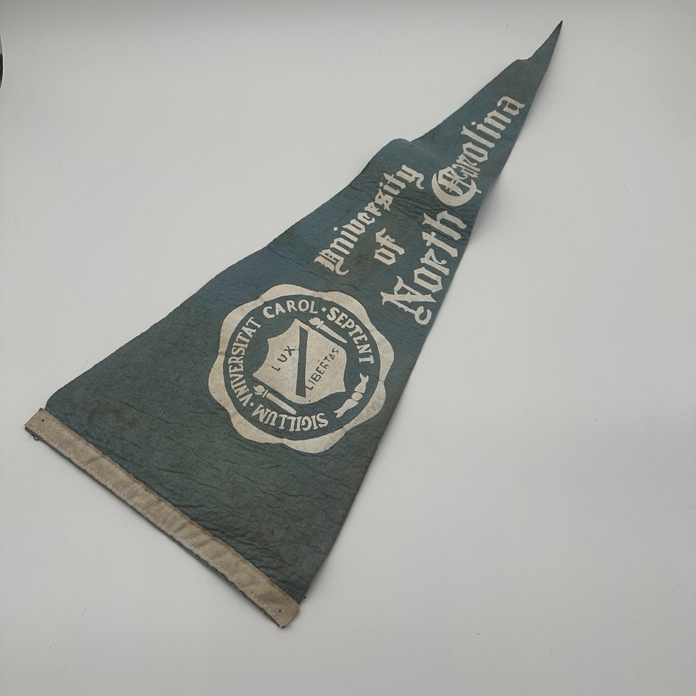 Vintage University of North Carolina UNC Felt Pennant Old Seal 27" 1950's - 60's